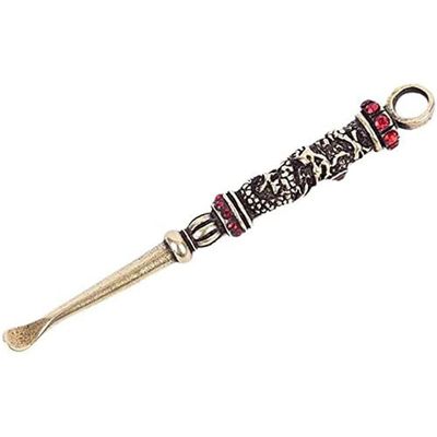 Feilx 1pc Ear Spoons Retro Brass Dragon Portable Ear Cleaning Tool Ear Pick Ear Wax Remover Curette Cleaner Keychain Pendants Ideal Gift