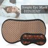Sleeping Eye Mask, Soft Adjustable Jade Stones Eye Masks Magnet Therapy Eyeshade Eye Cover Masks for Sleeping Travel Naps, Home, Hotel (Red) view 2