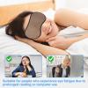 Sleeping Eye Mask, Soft Adjustable Jade Stones Eye Masks Magnet Therapy Eyeshade Eye Cover Masks for Sleeping Travel Naps, Home, Hotel (Red) view 3