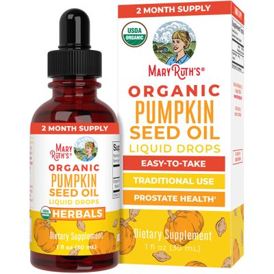 MaryRuth Organics Pumpkin Seed Oil Cold Pressed | 2 Month Supply | USDA Organic Pumpkin Seed Liquid Drops for Men and Women | Urinary Health in Men | Sugar Free | Vegan | Non-GMO | 60 Servings