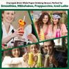 [300 Pack] Biodegradable 10 Inch Long Giant Paper Drinking Straws 8mm Wide - Individually Wrapped, Plain White view 4