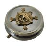 Aitian Bronze Retro Portable Travel Pill Organizer -Pirate Skull Sign Small Box for Purse or Pocket, Cute Durable Mini Case, Bottle Container, Hold Vitamin Medicine Dispenser, pillcase-01 view 1