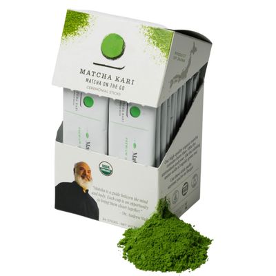 Matcha Green Tea Powder Single Serving Sticks, Dr. Weil's Ceremonial Organic Matcha Powder Singles Packets - Individual Tea Packets (24)