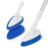 Qaestfy Shower Bathtub Tub and Tile Scrubber Brush with 51'' Adjustable Long Handle Cleaning Brushes Lock in Place Scrub Brush Head for Bathroom Wall Floor Scrubbing Model QAE008 view 1