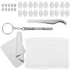 0.59inch Soft Silicone Air Chamber Eyeglass Nose Pads, Eyeglass Repair Kit, Glasses Screws and Micro Screwdriver, 10 Pairs of Screw-in 15mm Air Bag Glasses Nose Pad Set view 1