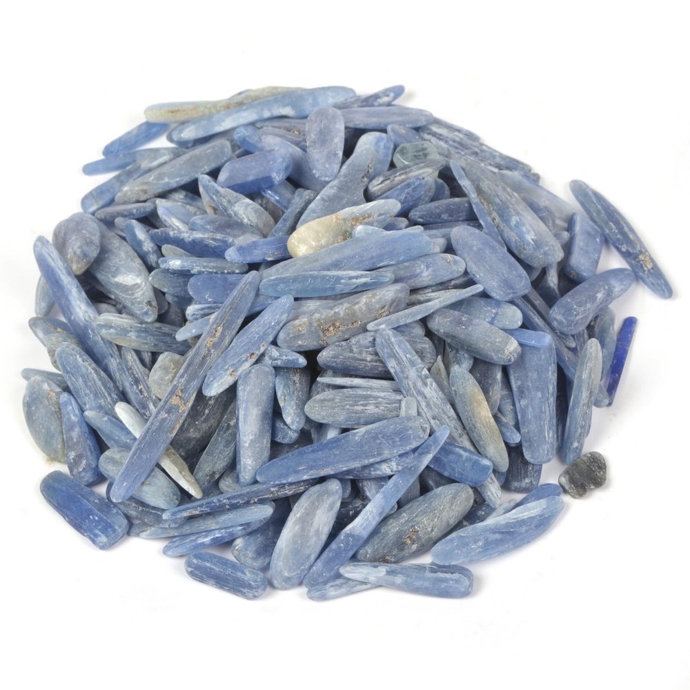 100 Grams Small Kyanite Long Tumbled Chips Polished Crushed Stone Crystal Healing Embellishments