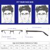 Kafirlo Half Frame Bifocal Reading Glasses for Men Fashion Blue Light Blocking Computer Reader Ultralight Designer Rimless Eyewear 2.25 view 4