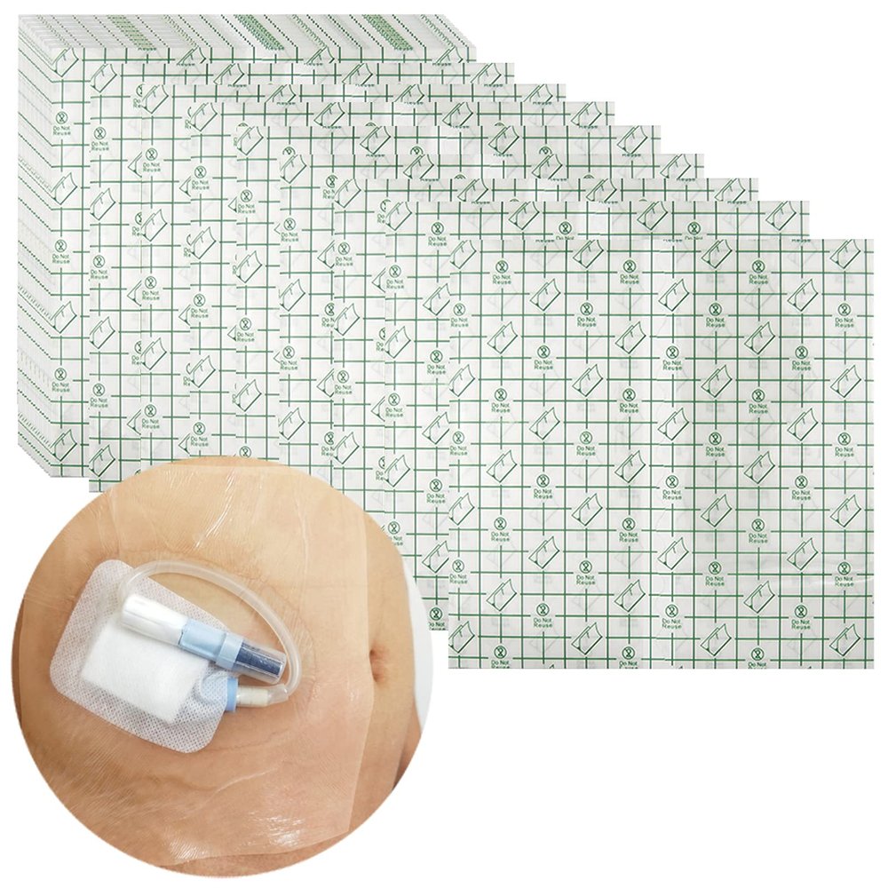 Waterproof Shower Cover Shields for Dialysis Port Picc Line Chest Catheter PD Peritoneal Dialysis Chemo Port Feeding Tube G-Tube Patient Shower Protector, 8"x8" (Pack of 50)