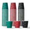 MUCHII 10 oz Insulated Paper Coffee Cups, 120 Count, Multicolor, Disposable, Ripple Design for Hot Drinks view 1