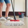 4 Pack Mop Replacement Heads Compatible with Ocedar Mops Replace Head EasyWring Spin Mop Heads Replacements - Includes 1 Rotating Mops Base, Microfiber Mop Refills, Easy Cleaning view 4