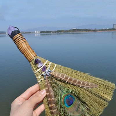Viltisumt Wiccan Supplies and Tools Kit for Witch Spells Wicca Broom Decor Gifts, Witchcraft Beginners Witches Pagan Altar Decor, Handmade Ritual Magic Ceremonial (Pentagram)