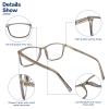 Kafirlo Bifocal Reading Glasses Women Men Clear Upper Blue Light Blocking Computer Readers No Line Wide Frame Bluelight Progressive Transition Driving Eyeglass Ultralight Stylish Designer Eyewear 2.50 view 2