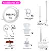 2 L Enema Bag Home Enema Kit with 3 Enema Tips,60 inch Long Silicone Hose, Controlable Water Flow Valve, Hot-Water Bottle for Colon Cleansing Enemas for Women/MenRed view 3