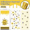 Whaline 150Pcs Spring Bee Party Cello Bags 3 Design Honey Bee Cellophane Bags with Gold Twist Tie Cute Plastic Party Candy Goodie Treat Bags for Birthday Baby Shower Party Favor Supplies view 2