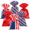 Whaline 150Pcs 4th of July Cello Bags 3 Design Patriotic Stars Stripes Cellophane Bags with Twist Tie American Flag Party Candy Goodie Treat Bag for Independence Day Memorial Day Party Favor Supplies view 1