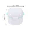 Yardwe Denture Bath Case Cup Box Portable False Teeth Holder Storage Soak Container Orthodontic Retainer Case with Strainer Basket for Travel Cleaning White view 2