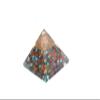 Jet Handmade Mix Chakra Orgone Pyramid (Approx 3 Inch) | Crystal Energy Decor Pyramid for Home, Office & Meditation view 1