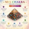 Jet Handmade Mix Chakra Orgone Pyramid (Approx 3 Inch) | Crystal Energy Decor Pyramid for Home, Office & Meditation view 3