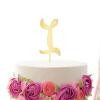 Vinisong Personalized Initial Letter I Cake Toppers Acrylic Cake Topper Gold Cake Decorations Party Supplies for Children or Adults Perfect for Birthday Wedding Anniversary Party view 1