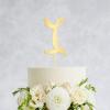 Vinisong Personalized Initial Letter I Cake Toppers Acrylic Cake Topper Gold Cake Decorations Party Supplies for Children or Adults Perfect for Birthday Wedding Anniversary Party view 4