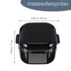 Yardwe Denture Bath Case Cup Box Portable False Teeth Holder Storage Soak Container Orthodontic Retainer Case with Strainer Basket for Travel Cleaning Black view 3