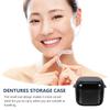 Yardwe Denture Bath Case Cup Box Portable False Teeth Holder Storage Soak Container Orthodontic Retainer Case with Strainer Basket for Travel Cleaning Black view 4