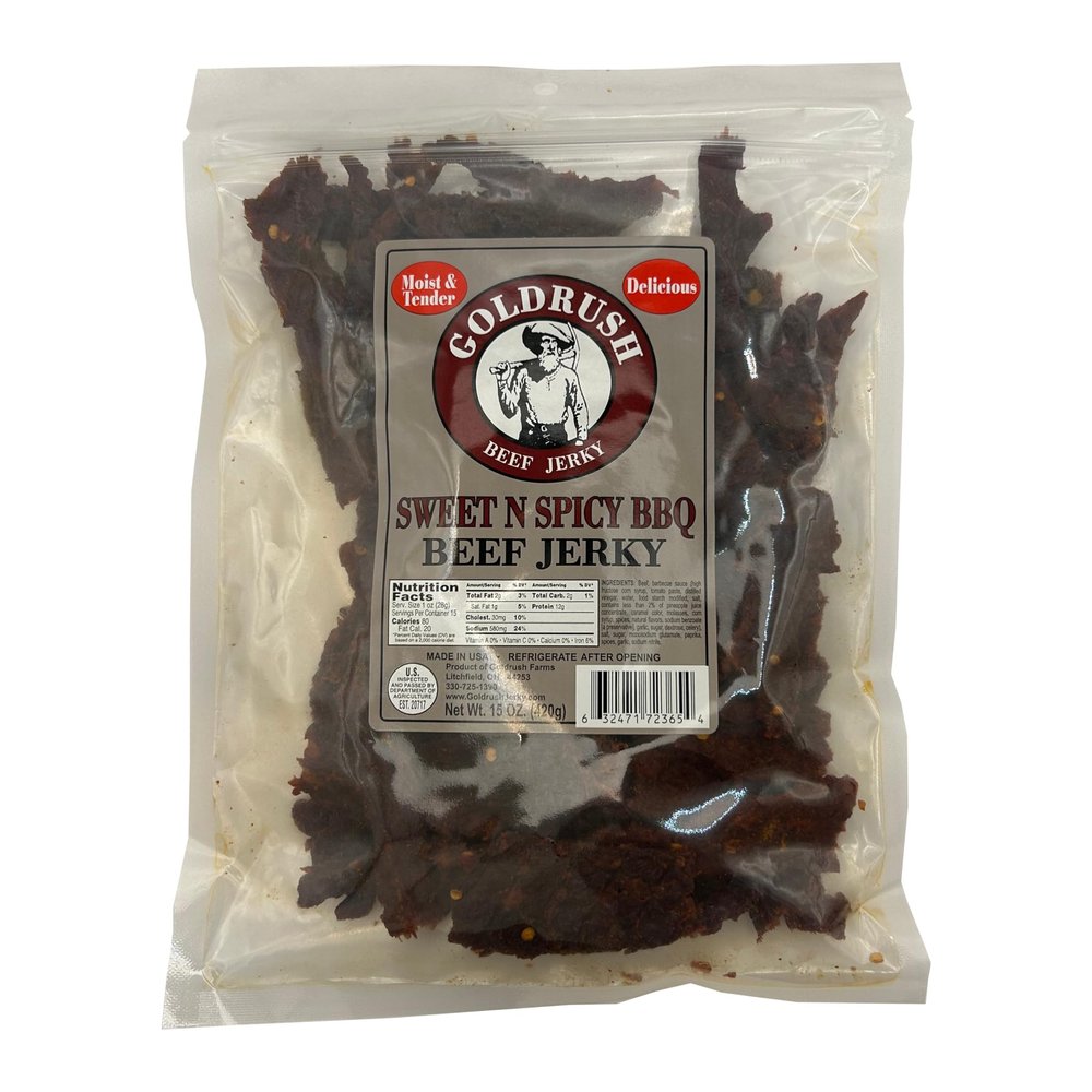Gold Rush Sweet n Spicy BBQ Beef Jerky