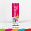 Wet Hydration | Functional Wellness Water, Non-Carbonated - Watermelon Lemon Lime (12 Ounce Cans, Pack of 12) - Flavored Water, Hydration Drink, No Sugar, No Artificial Ingredients, Zero Calories view 3
