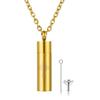 Rofusn Cross Celtic Knot Cremation Urn Keepsake Pendant for Ashes/Pet Ash Memorial Gift, Capsule Pendant Necklace Jewelry-Gold view 1
