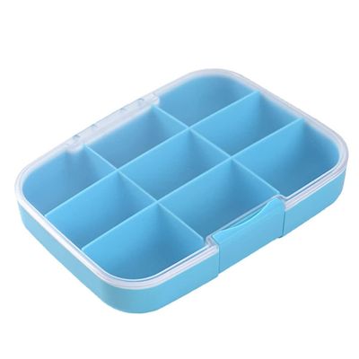 Medicine Organizer Large Compartment Tablets Case for Travel Durable Storage Tight Seal for Vitamins Daily Medication