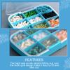 Medicine Organizer Large Compartment Tablets Case for Travel Durable Storage Tight Seal for Vitamins Daily Medication view 4