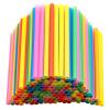 300PCS 8.2" Disposable Plastic Drinking Straws 0.43" Extra Wide Jumbo Smoothie Straws for Bubble Tea Milkshakes Coffee Boba view 1