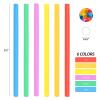 300PCS 8.2" Disposable Plastic Drinking Straws 0.43" Extra Wide Jumbo Smoothie Straws for Bubble Tea Milkshakes Coffee Boba view 2
