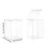 BENECREAT 15Pcs Clear Gift Boxes Rectangle Transparent PVC Favor Boxes 3.9x3.9x5.5'' for Wedding Party Treat Candy Cupcakes, Mother's Day Festival Gift Packaging view 2