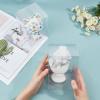BENECREAT 15Pcs Clear Gift Boxes Rectangle Transparent PVC Favor Boxes 3.9x3.9x5.5'' for Wedding Party Treat Candy Cupcakes, Mother's Day Festival Gift Packaging view 3