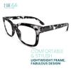 2SeeLife Wide Reading Glasses for Women  Medium-Large Fit, Thick & Sturdy Frame, Spring Hinges, Premium Designer Readers, Gray Leopard, +3.00 view 4