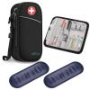MEDMAX Insulin Cooler Travel Case with 2 Ice Pack, Water Resistant Insulated Diabetic Medication Organizer Carrying Bag with Extra Pouch for Insulin Pen and Other Diabetic Supplies (Black) view 1