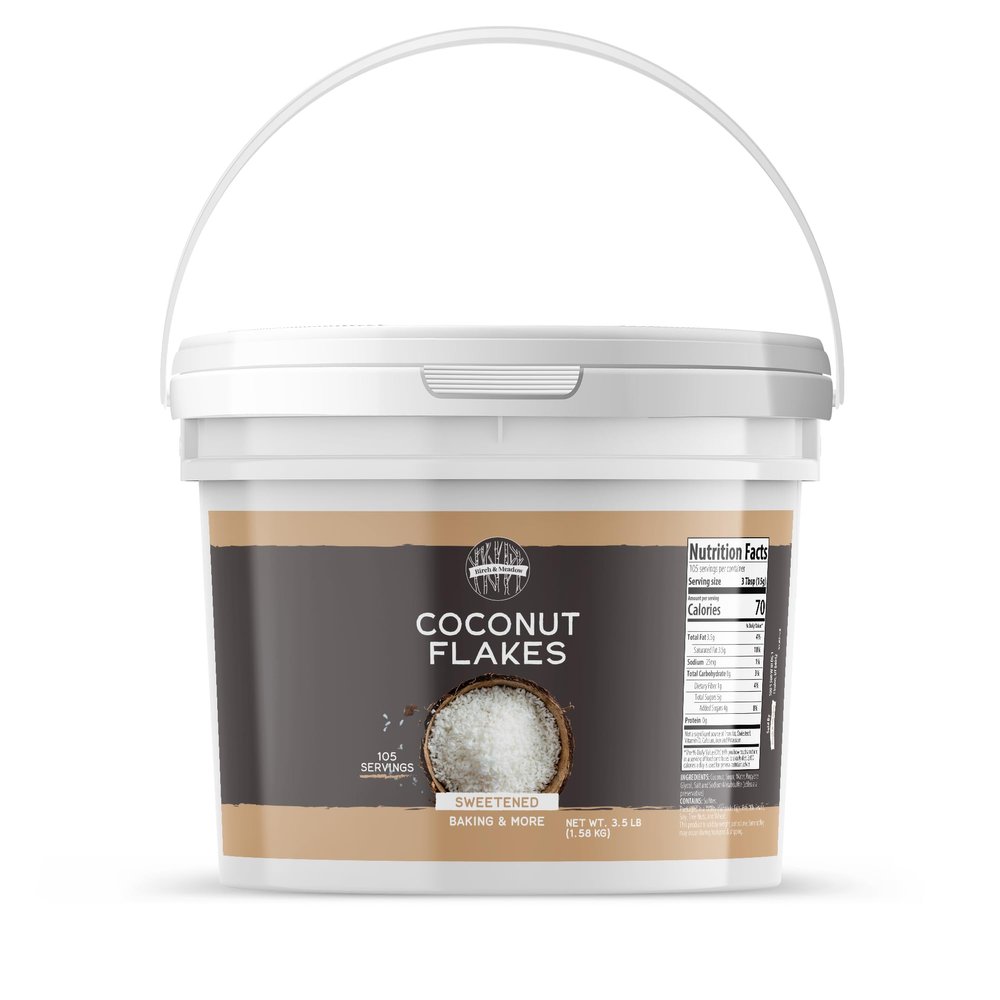 Birch & Meadow 1 Gallon, Coconut Flakes, Sweetened, Baking & More