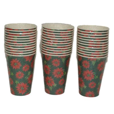 3 Dozen Celebrate It Christmas Party Paper Cups Poinsettia Christmas Cups 11.5 Oz