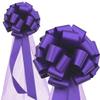 Large Purple Wedding Pull Bows with Long Tulle Tails - 9" Wide, Set of 6, Halloween, Decoration, Wedding, Christmas, Birthday, Fundraiser, School Dance, Mardi Gras, Easter view 1
