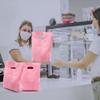 40PCS Pink Plastic Gift Bags Candy Bag Die Cut Plastic Bags are Sturdy Party Assorted Gift Bag view 4