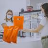 40PCS Orange Plastic Gift Bags Candy Bag Die Cut Plastic Bags are Sturdy Party Assorted Gift Bag view 3