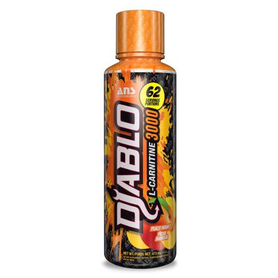 ANS Performance Carnitine 3000 (473 mL, 16 oz) - Muscle Recovery Support - Double The Value with 3000 mL of L Carnitine per 15 mL - Delicious Flavours (Peach Mango)