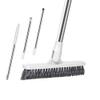 Affogato Floor Scrub Brush Bathroom Long Handle Bathtub Push Broom Shower Tile Grout Scrubber Rotatable Indoor Kitchen Crevice Cleaning Brush for Hard to Reach Areas - White 46.8inches Lengthen view 1