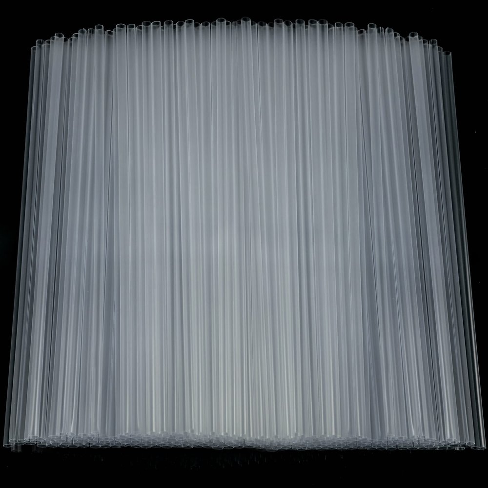 Clear Straws,300 Pcs Long Disposable Plastic Drinking Straws. (0.23''diameter and 10.2"long)-Clear