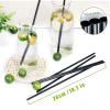 Black Straws,300 Pcs Long Disposable Plastic Drinking Straws. (0.23''diameter and 10.2"long)-Black view 2