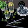 Clear Straws,200 Pcs Long Disposable Plastic Drinking Straws. (0.23''diameter and 10.2"long)-Clear view 2