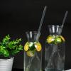 Clear Straws,200 Pcs Long Disposable Plastic Drinking Straws. (0.23''diameter and 10.2"long)-Clear view 4