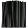 Black Straws,100 Pcs Long Disposable Plastic Drinking Straws. (0.23''diameter and 10.2"long)-Black view 1