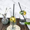 Black Straws,100 Pcs Long Disposable Plastic Drinking Straws. (0.23''diameter and 10.2"long)-Black view 4